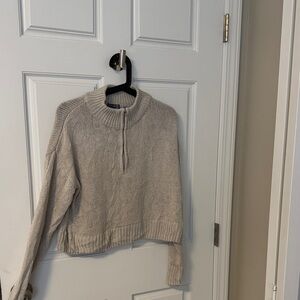 Cupcake Cozy Beige Women's Turtleneck Sweater